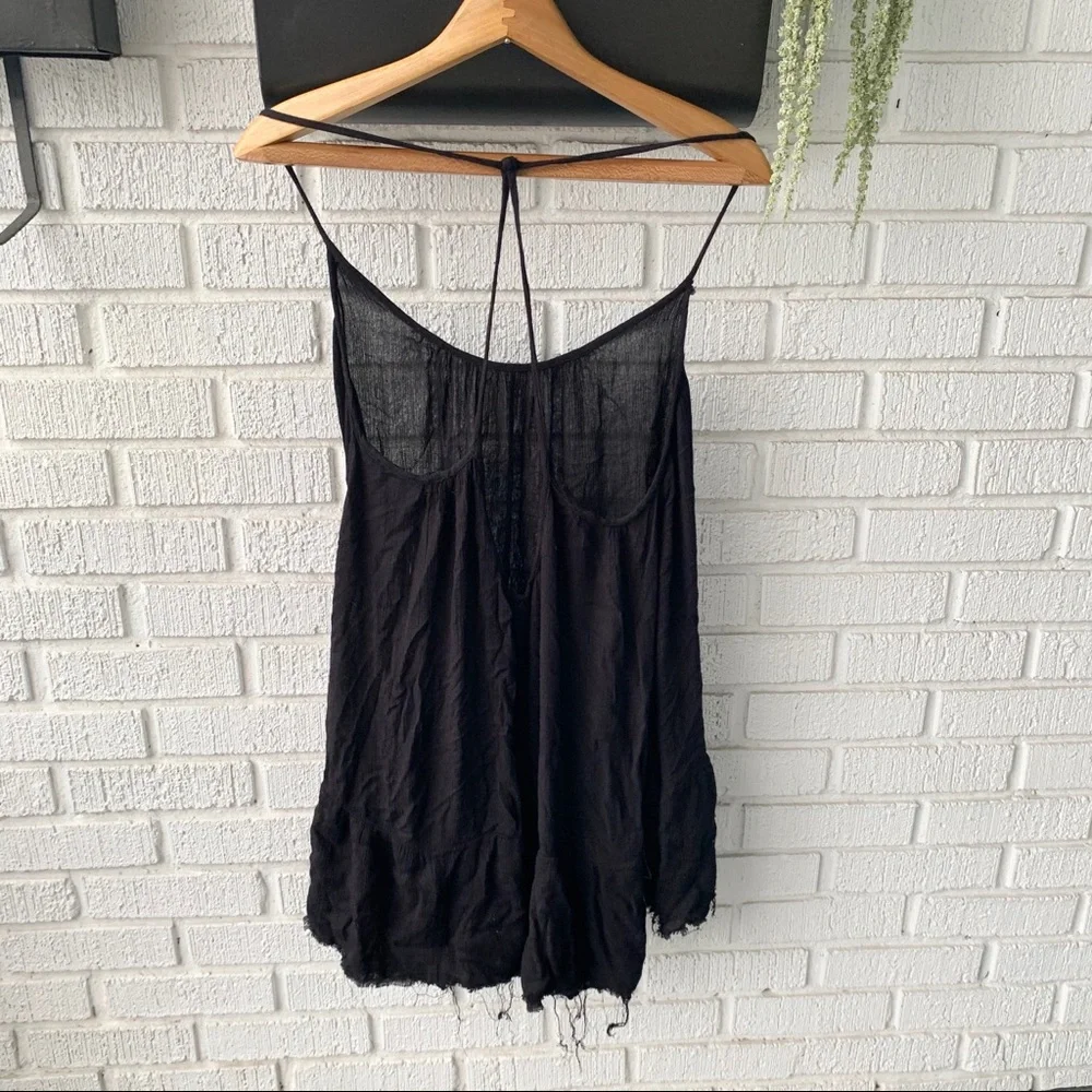 Urban Outfitters Black Thin Racerback Tank Top XSP - Picture 4 of 10